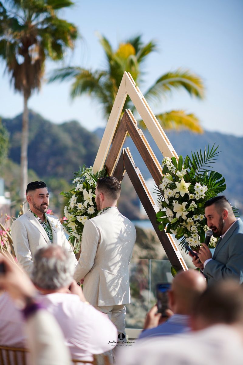 Same-sex wedding ceremony at an oceanfront villa in Puerto Vallarta — Anthony & Farzad — photo 16