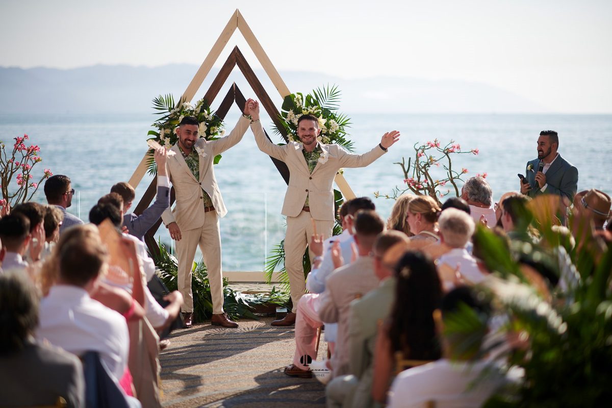 Same-sex wedding ceremony at an oceanfront villa in Puerto Vallarta — Anthony & Farzad — photo 20