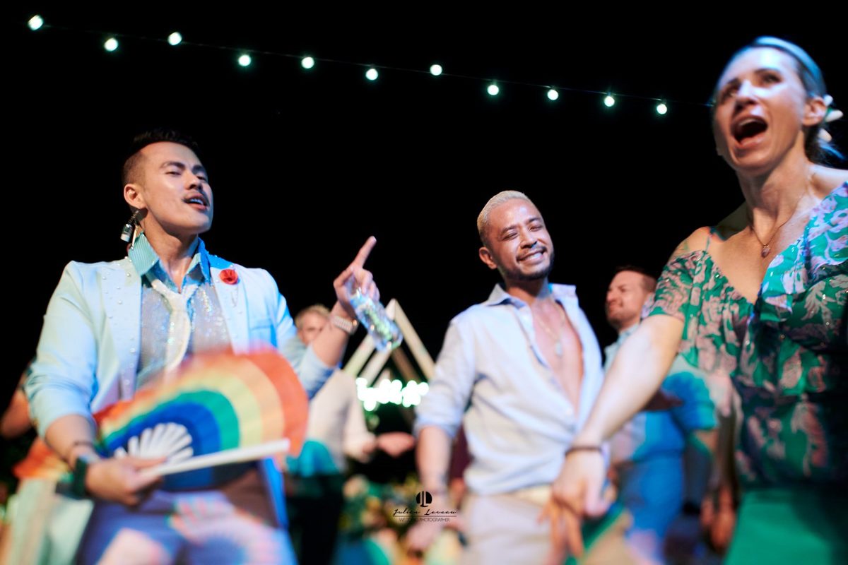 LGBTQ+ wedding reception and dance floor in Puerto Vallarta — Anthony & Farzad — photo 13