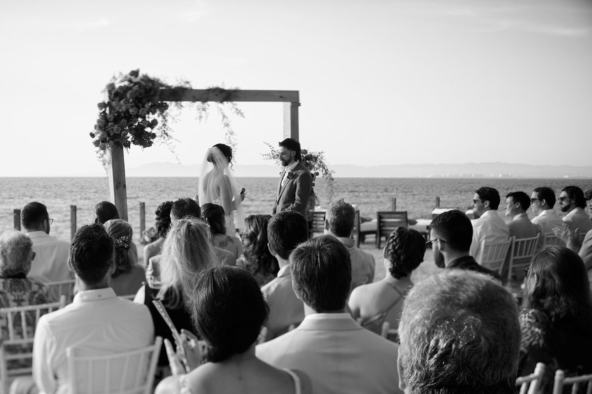 Beach wedding ceremony at sunset in Puerto Vallarta — Knight & Madeline — photo 8