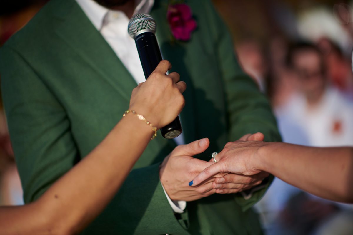 Beach wedding ceremony at sunset in Puerto Vallarta — Knight & Madeline — photo 12