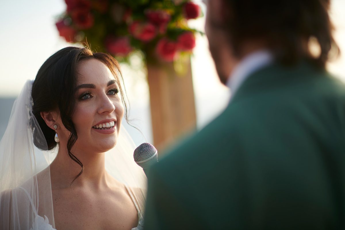 Beach wedding ceremony at sunset in Puerto Vallarta — Knight & Madeline — photo 13