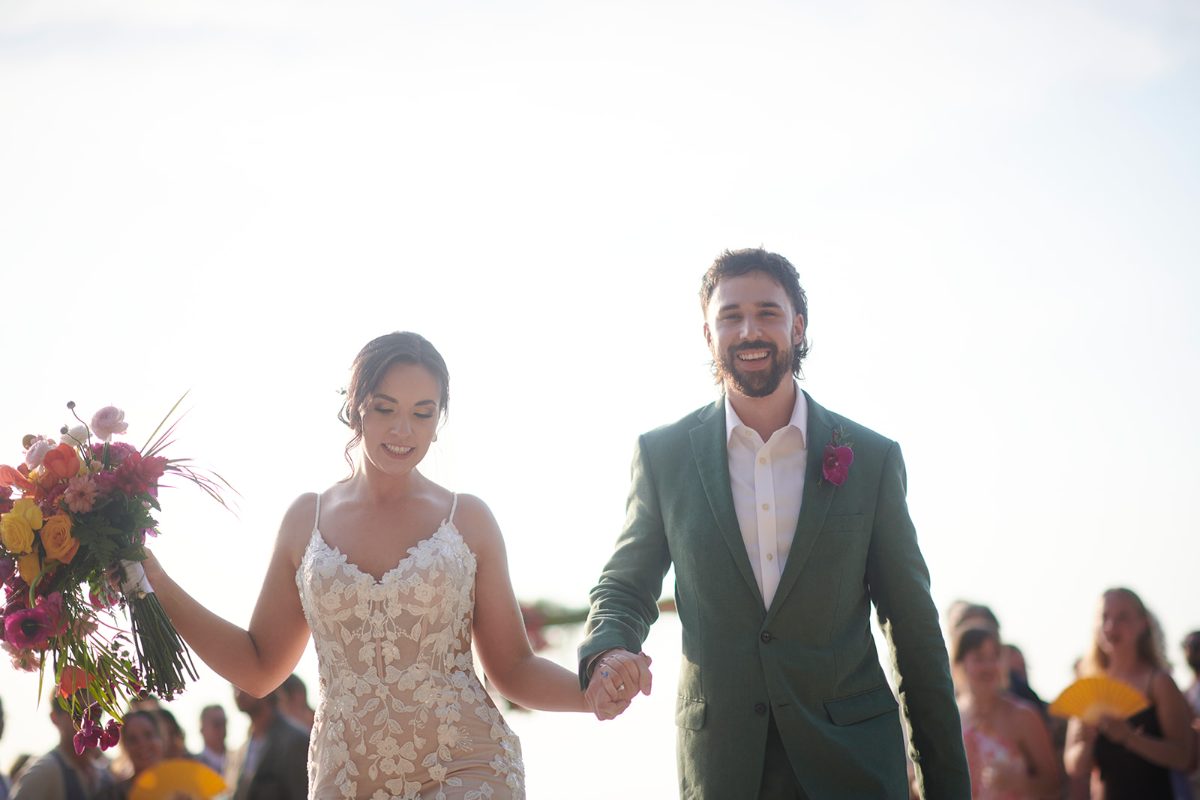 Beach wedding ceremony at sunset in Puerto Vallarta — Knight & Madeline — photo 16