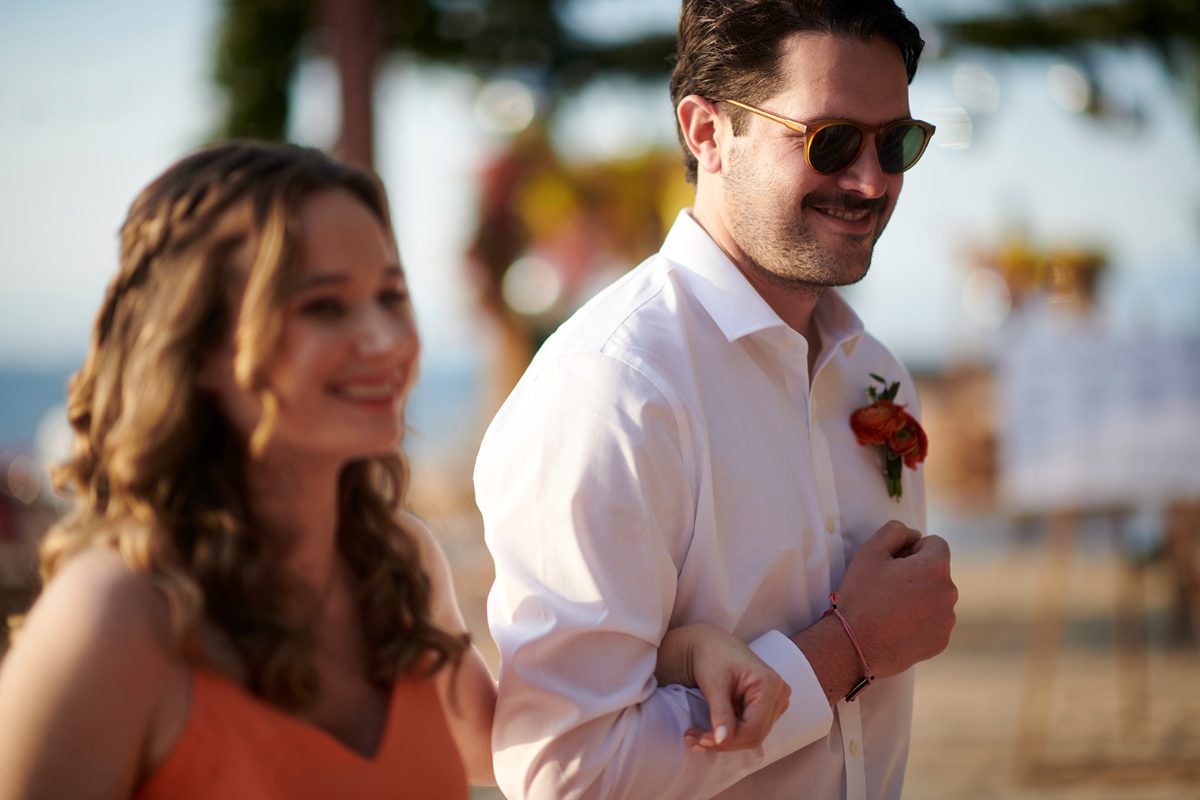 Beach wedding ceremony at sunset in Puerto Vallarta — Knight & Madeline — photo 17