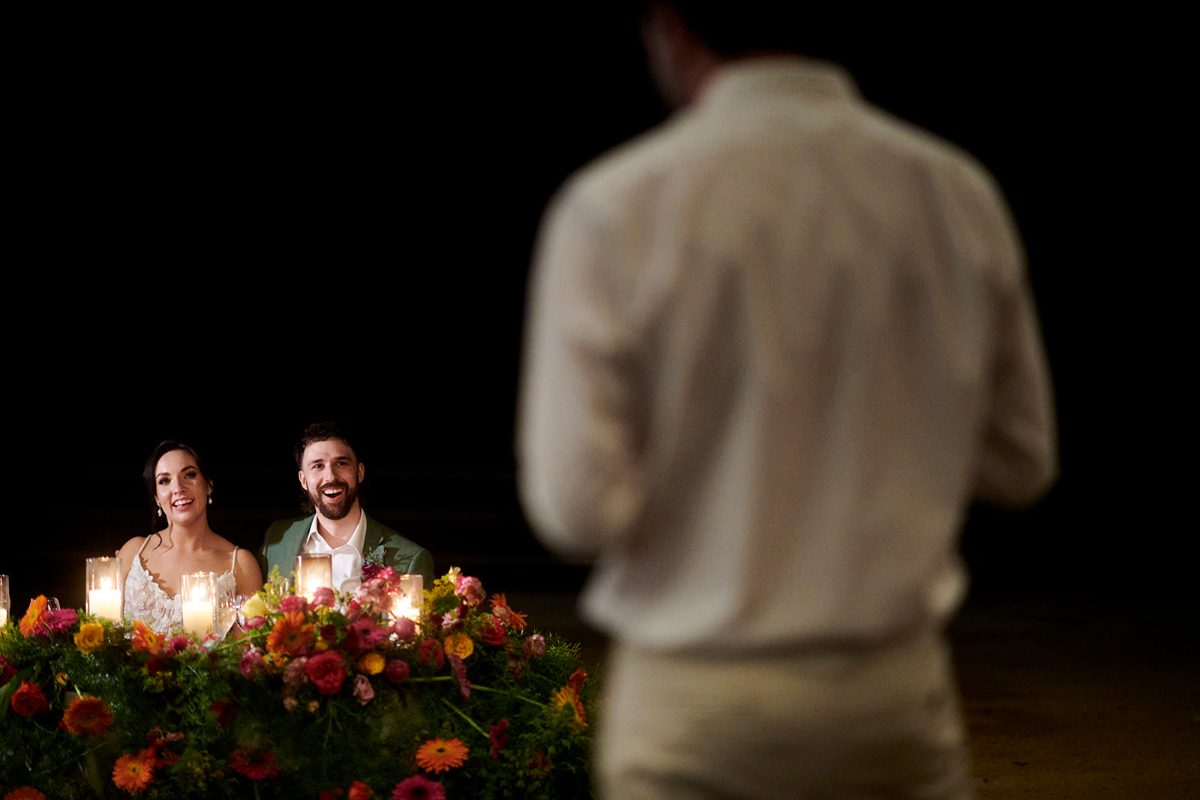 Beach wedding reception and dance floor in Puerto Vallarta — Knight & Madeline — photo 9