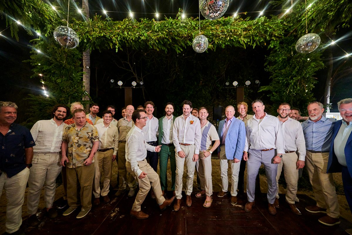 Beach wedding reception and dance floor in Puerto Vallarta — Knight & Madeline — photo 15