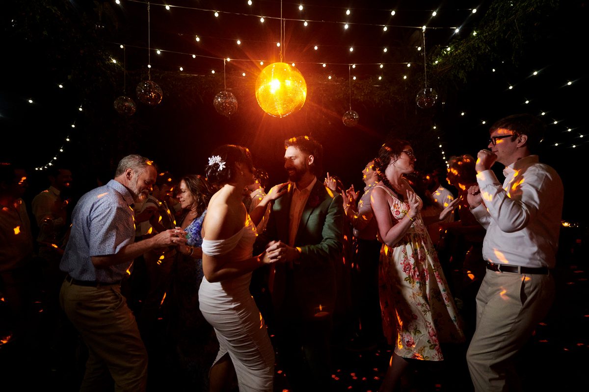 Beach wedding reception and dance floor in Puerto Vallarta — Knight & Madeline — photo 18