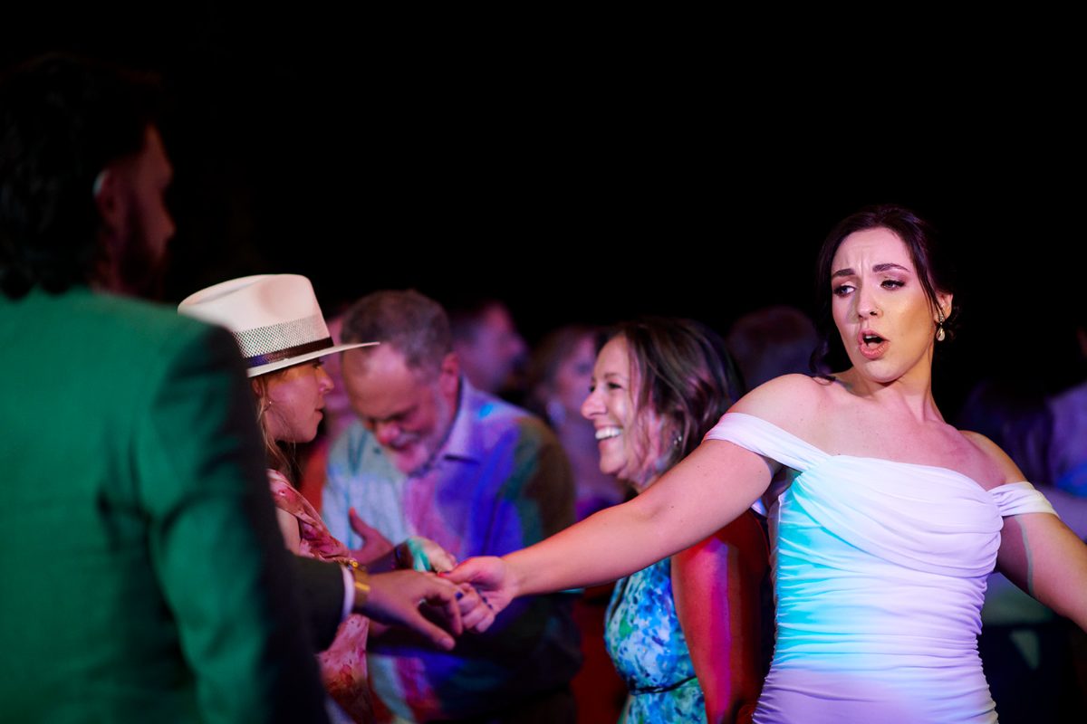 Beach wedding reception and dance floor in Puerto Vallarta — Knight & Madeline — photo 20