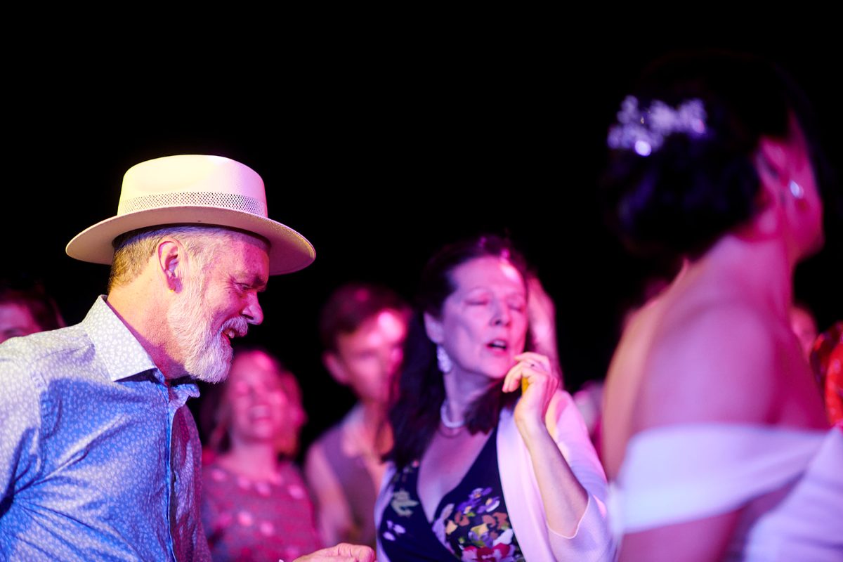 Beach wedding reception and dance floor in Puerto Vallarta — Knight & Madeline — photo 22