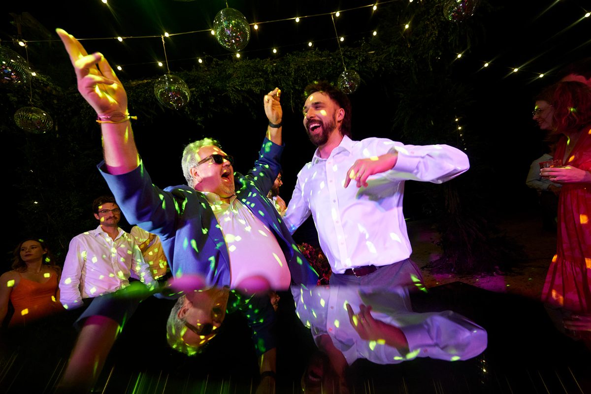 Beach wedding reception and dance floor in Puerto Vallarta — Knight & Madeline — photo 29