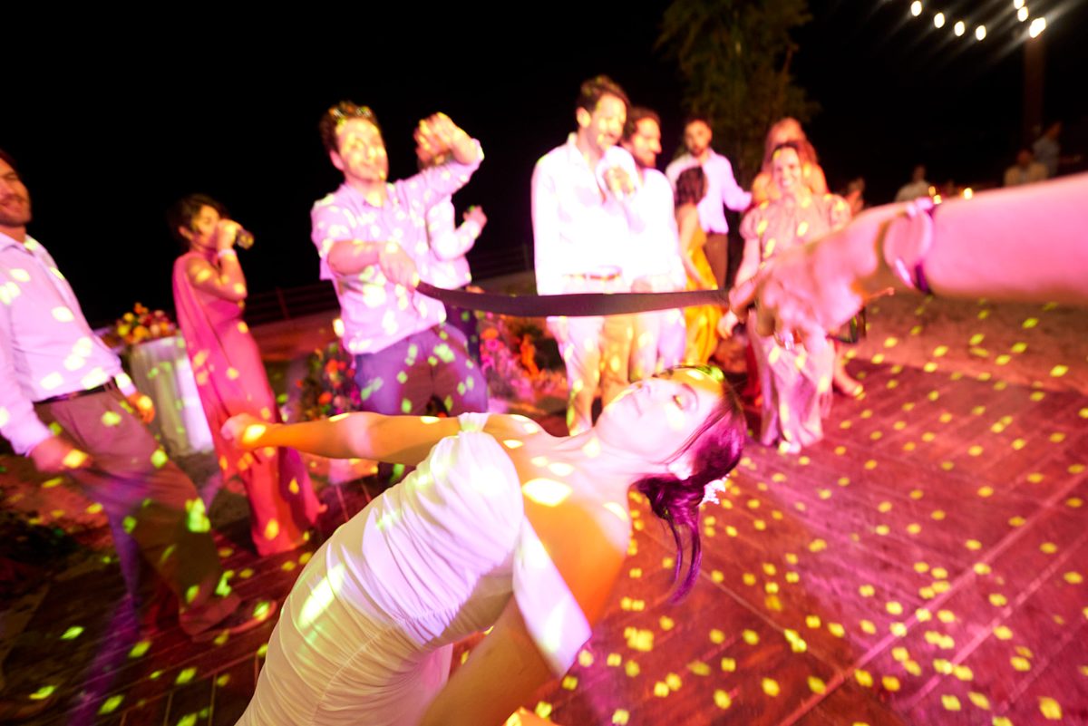 Beach wedding reception and dance floor in Puerto Vallarta — Knight & Madeline — photo 30