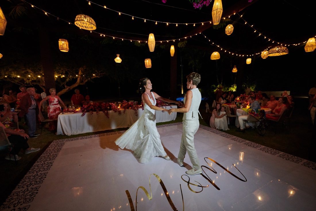 First dance under the lanterns at the St. Regis Punta Mita