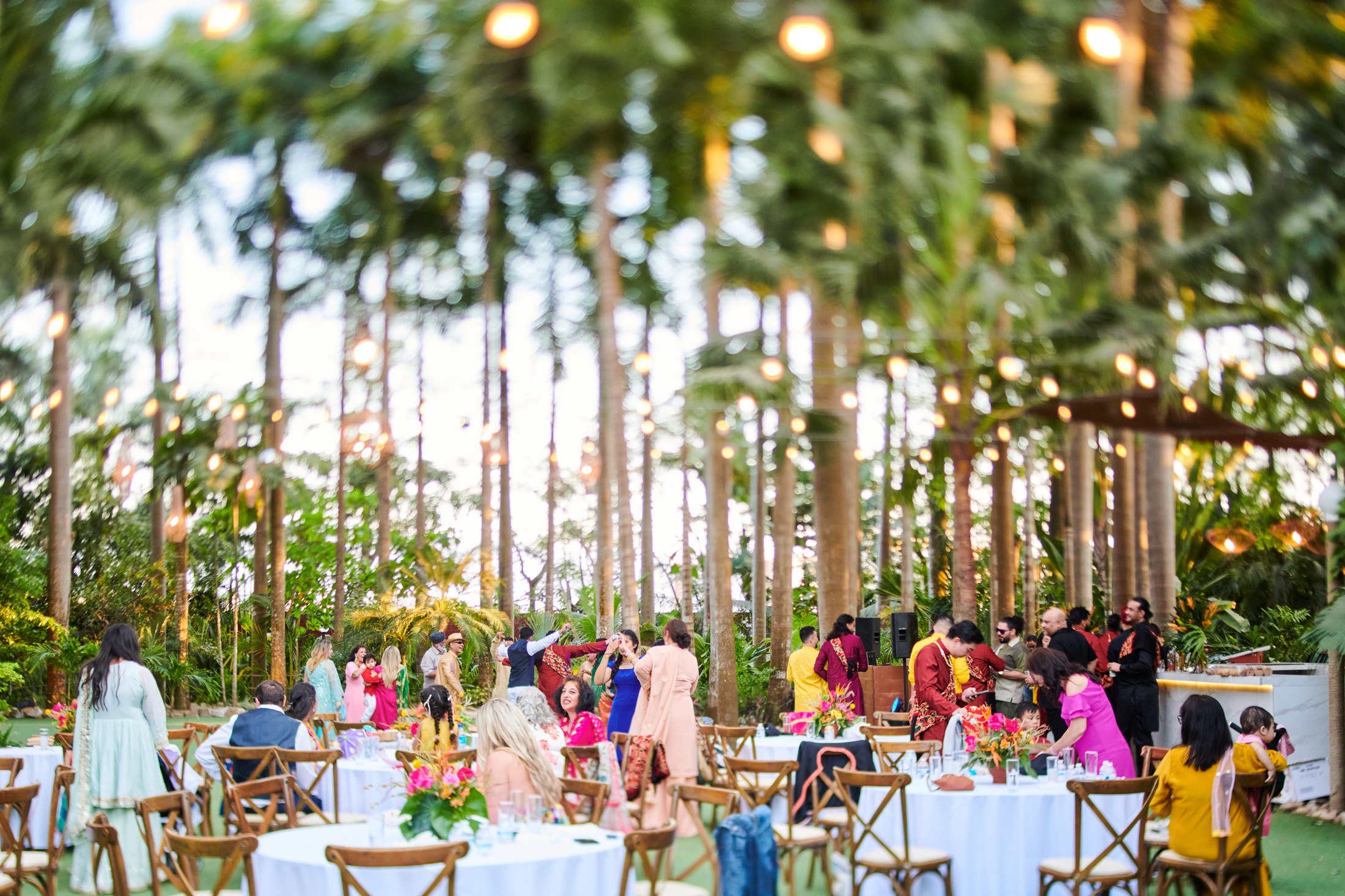 Noche de mehndi y jaggo punyabí en un jardín de Puerto Vallarta — Raj & Jocelyn — photo 53