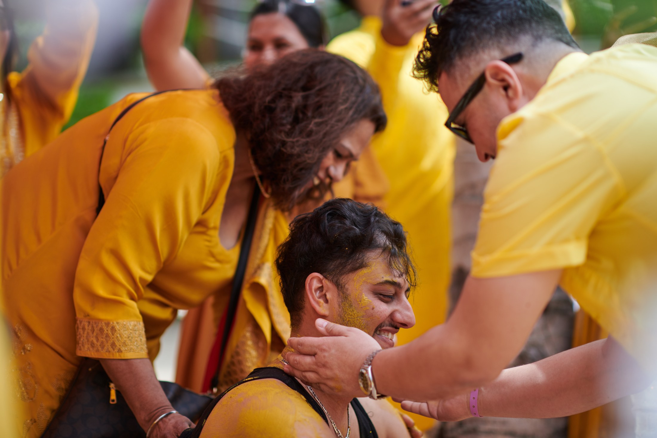 Ceremonia de haldi en la playa, Puerto Vallarta — Raj & Jocelyn — photo 18