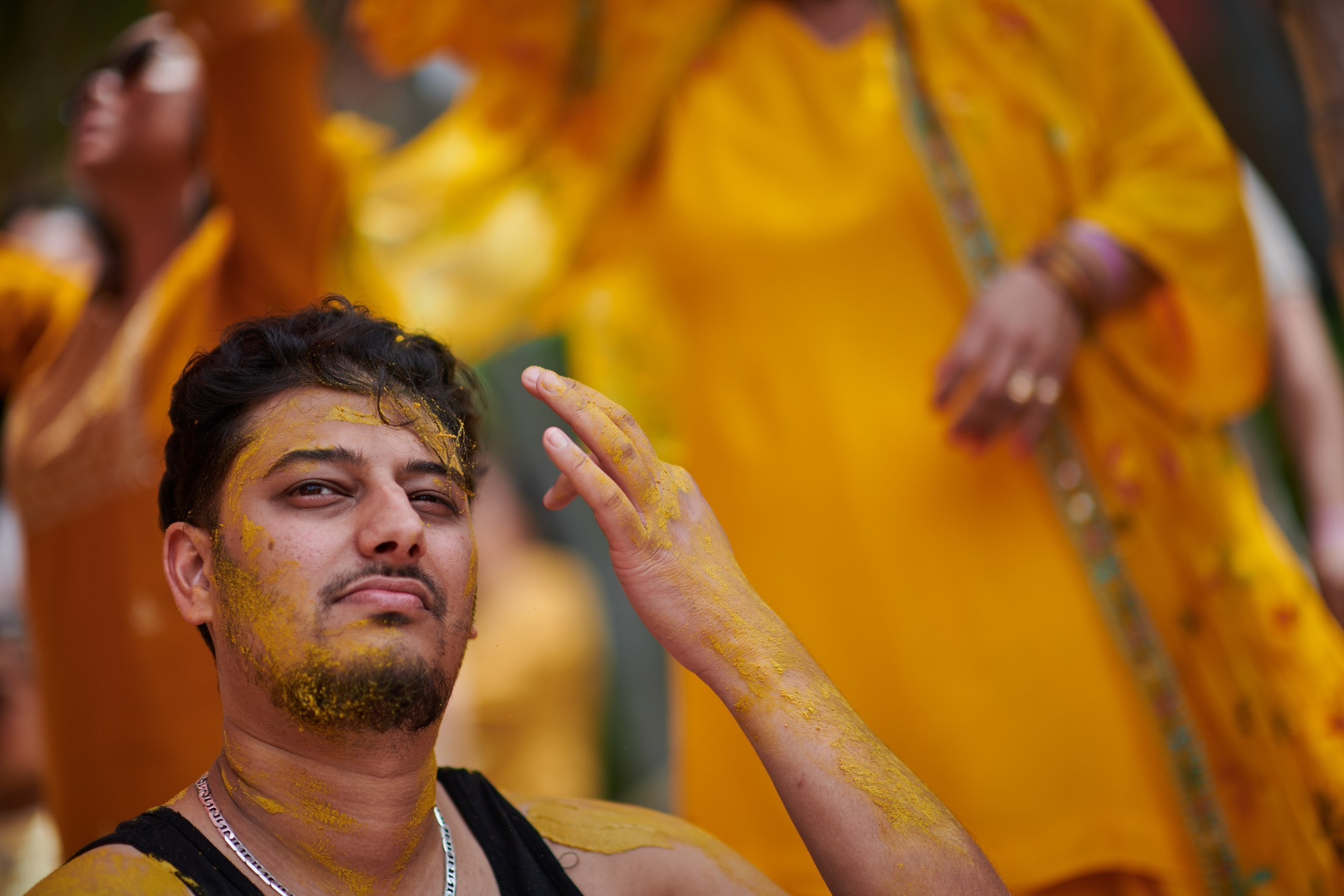 Ceremonia de haldi en la playa, Puerto Vallarta — Raj & Jocelyn — photo 19