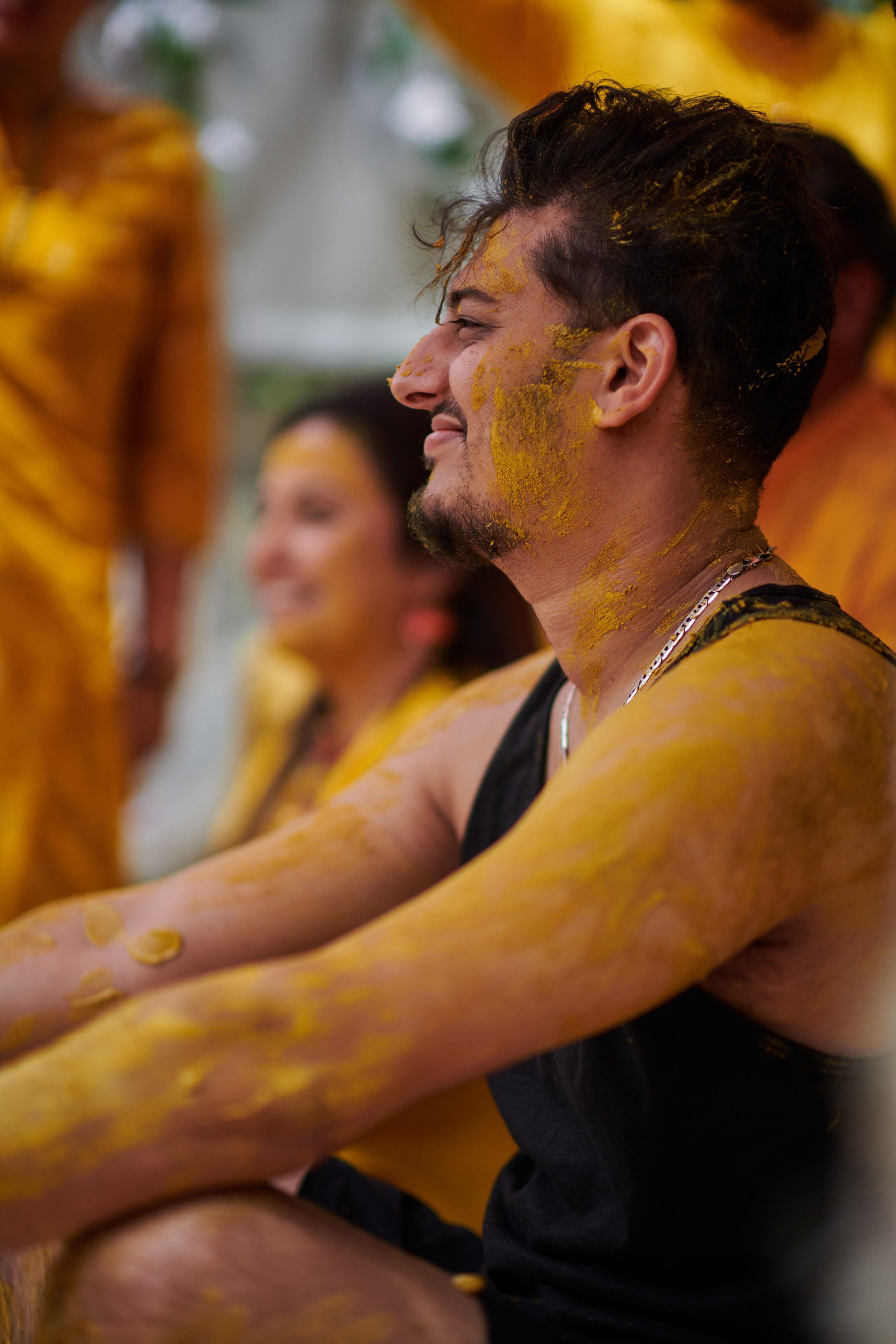 Ceremonia de haldi en la playa, Puerto Vallarta — Raj & Jocelyn — photo 30