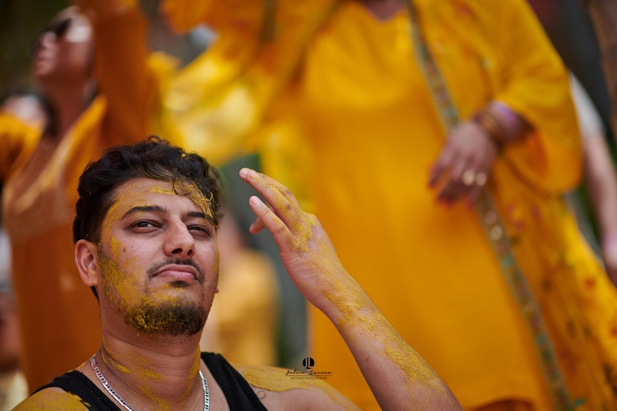 Ceremonia de haldi en la playa en Puerto Vallarta — Raj & Jocelyn — photo 9